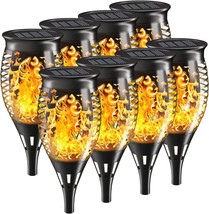 Solar Tiki Torch Lights with Flickering Flames for Garden Torch Stake Light Outd - £32.66 GBP