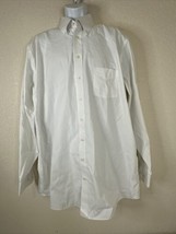 Stafford White Dress Shirt Mens Size 17 XT Fit Performance Pinpoint - $12.94
