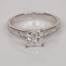 Lovely Princess Shape 2.00 Carat 925 Sterling Silver Solitaire Engagement Ring - £58.90 GBP