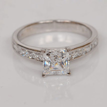 Lovely Princess Shape 2.00 Carat 925 Sterling Silver Solitaire Engagement Ring - $74.79