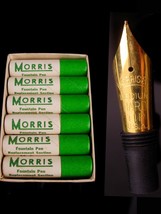 12 vintage morris Fountain pen nibs - original box -  gold replacement - calligr - £86.50 GBP