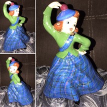 Vintage Girl Porcelain Figurine by Holland Mold Dancing Girl  Wearing Bl... - £39.11 GBP