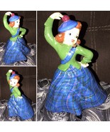 Vintage Girl Porcelain Figurine by Holland Mold Dancing Girl  Wearing Bl... - £39.23 GBP