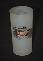 Old Vintage Hazel Atlas Frosted Highball Glasses Antique Car Chevrolet 1912 MCM - £10.11 GBP