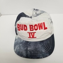 Vintage Bud Bowl IV Snapback Stonewash Style Hat, Beer Collectible - $19.75