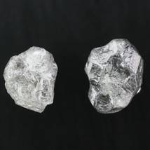 1.54 CT 2 Piece Grey Raw Uncut Gemstone Diamond, Natural Rough Loose Diamond - £38.92 GBP