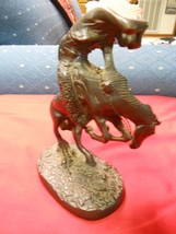 Magnificent  Sculpture BRONCO BUSTER Type Figure- Bronze over Brass..7.5&quot; -SALE - £31.55 GBP