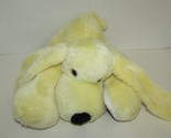 Puppy dog plush yellow white lying down Antics 1981 Bellstone trading Korea - $14.84