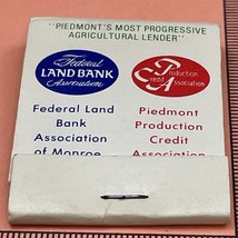 Matchbook Cover Federal Land Bank  Piedmont Production Credit  Unstruck ... - $230.57 MXN
