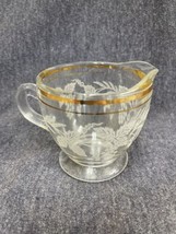 Creamer Vintage Golden Grape Frosted Etched Bartlett and Collins - $5.94