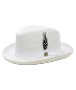 Men Bruno Capelo Summer Spring Soft Straw Style Hat Godfather GF201 White - $127.00 CAD