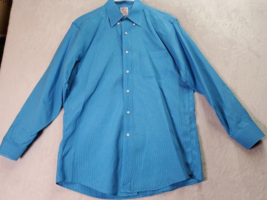 Brooks Brothers Dress Shirt Mens 15 Blue Long Sleeve Pocket Collared But... - £14.08 GBP