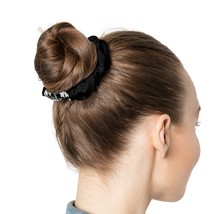 Jersey Knit Scrunchie in Black and White by Drinking Wine Hiking Dines - £16.10 GBP