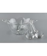 *Antique American Brilliant Cut Crystal Divided Sauce Bowl w Spoons - €30,93 EUR