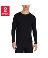 32 Degrees Heat Men&#39;s Long Sleeve Crew Neck Base layer 2 Pack Black Size M - £11.17 GBP