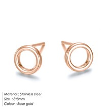 e-Manco Ladies Small Round Safety Pin Earrings Women Stainless Steel Earrings Tr - £6.06 GBP