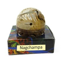 Handmade Nag Champa Fragrance Natural Solid Perfume HandCraft Stone Jar Spray 8g - £8.53 GBP