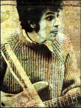 Mike Bloomfield Fender Stratocaster guitar 8 x 11 b/w pin-up photo artwork - £3.31 GBP