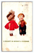 Fred Cavally Comic Kids Couldn&#39;t Go Without a Cheperone DB Postcard U26 - $4.90