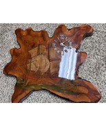Live Edge Wood Clock Vintage MCM Modern  22” Nautical Shiny - $128.33