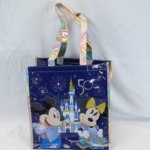 Walt Disney World Parks 50th Anniversary Medium Shopping Reusable Tote Bag - $108.02 MXN