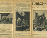 Narbonne France Tourist  Brochure and City Map 1950&#39;s - £17.38 GBP