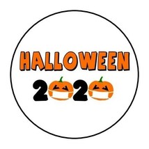 30 Halloween 2020 Envelope Seals Labels Stickers 1.5&quot; Round Pumpkins Favors - £6.00 GBP