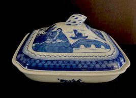 Vista Alegre~ Mottahedeh ~Blue Canton ~Covered Vegetable Bowl- HC127- Charleston - $286.11