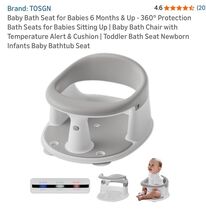 Baby Bath Seat for Babies 6 Months &amp; Up - 360° Protection Seats Grey  - $49.38