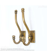 Set of 2 Solid Brass Retro Strong Wall Mount Hooks - Brass Wall Coat Hat... - $54.69 CAD