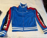 Vtg Champion Jacket Blue/Red/Black/WhiteXS 80’s 90’s  Oversized Excellen... - $29.69