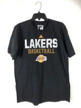 Adidas Lakers Basketball Tee Black Size Large - $24.74