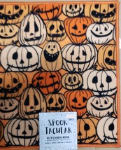 Printed Kitchen Rug (20&quot;x30&quot;) Halloween Multicolor Jack O Lantern Pumpkins,Natco - £16.38 GBP