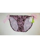 Charlotte Russe brown pink women&#39;s NWT bikini swim suit bottom floral La... - £7.76 GBP