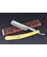 RARE straight edge razor vintage &quot;MAGNETIC STEEL&quot; Ontario Cutlery bamboo... - $99.99