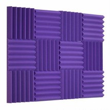 2&quot; Purple Acoustic Wedge Soundproofing Studio Foam Tiles 12 Pack - £25.76 GBP