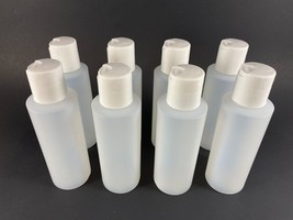 4-oz Plastic Squeeze Bottle (Qty 8) w/White Disc Cap Craft Paint Travel ... - $8.86