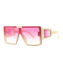 Chic Oversized Patch Sunglasses with Wide Legs: Modern Twist on Classic Elegance - £12.96 GBP
