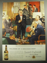 1956 Lord Calvert Whisky Ad - Arthur William Brown - Hallmark of a gracious host - £14.78 GBP