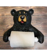 Whimsical Black Bear Toilet Paper Holder Bathroom Wall Decoration 8.25&quot;Tall - $545.63 MXN