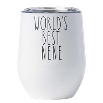 World&#39;s Best Nene Tumbler 12oz Mother&#39;s Day Christmas Wine Glass Gifts For Mom - £16.96 GBP