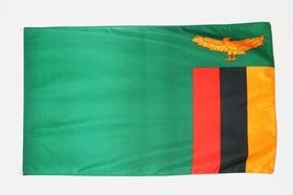 2x3 Zambia Flag 2&#39;x3&#39; House Banner Brass Grommets Vivid Color and UV Fade Resist - £3.57 GBP
