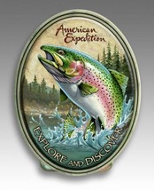 American Expedition Rainbow Trout Fish Metal Money Clip NIB Men&#39;s Father... - £12.17 GBP