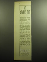1958 Merrill Lynch Ad - No status Quo - £14.87 GBP