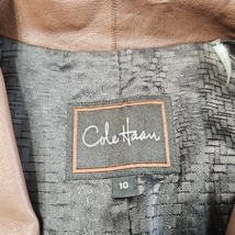 Cole Haan Women's Wing Collar  100% Lambskin Jacket sz 10 image 9