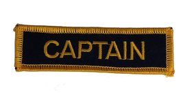 Usn Captain Name Tape Style Patch - Gold/Navy Blue - Veteran Owned Business. - £4.38 GBP