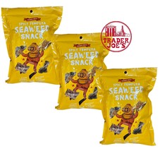3 Packs Trader Joe’s Spicy Tempura Seaweed Snacks Crispy with Tempura Ba... - £15.24 GBP