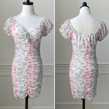 Madden NYC Junior Sweetheart Cut-Out Bodycon Ruched Dress Floral Country... - $20.16