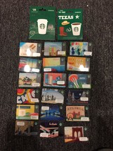 20 USA Starbucks Coffee City Card Lot Gift Cards 2011, 12, 13, 14 no value - £44.09 GBP