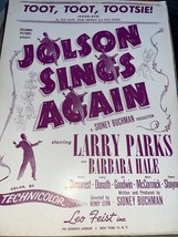 Toot, Toot, Tootsie Good-bye Sheet Music Jolson Sings Again Parks Hale 1949 - £3.94 GBP